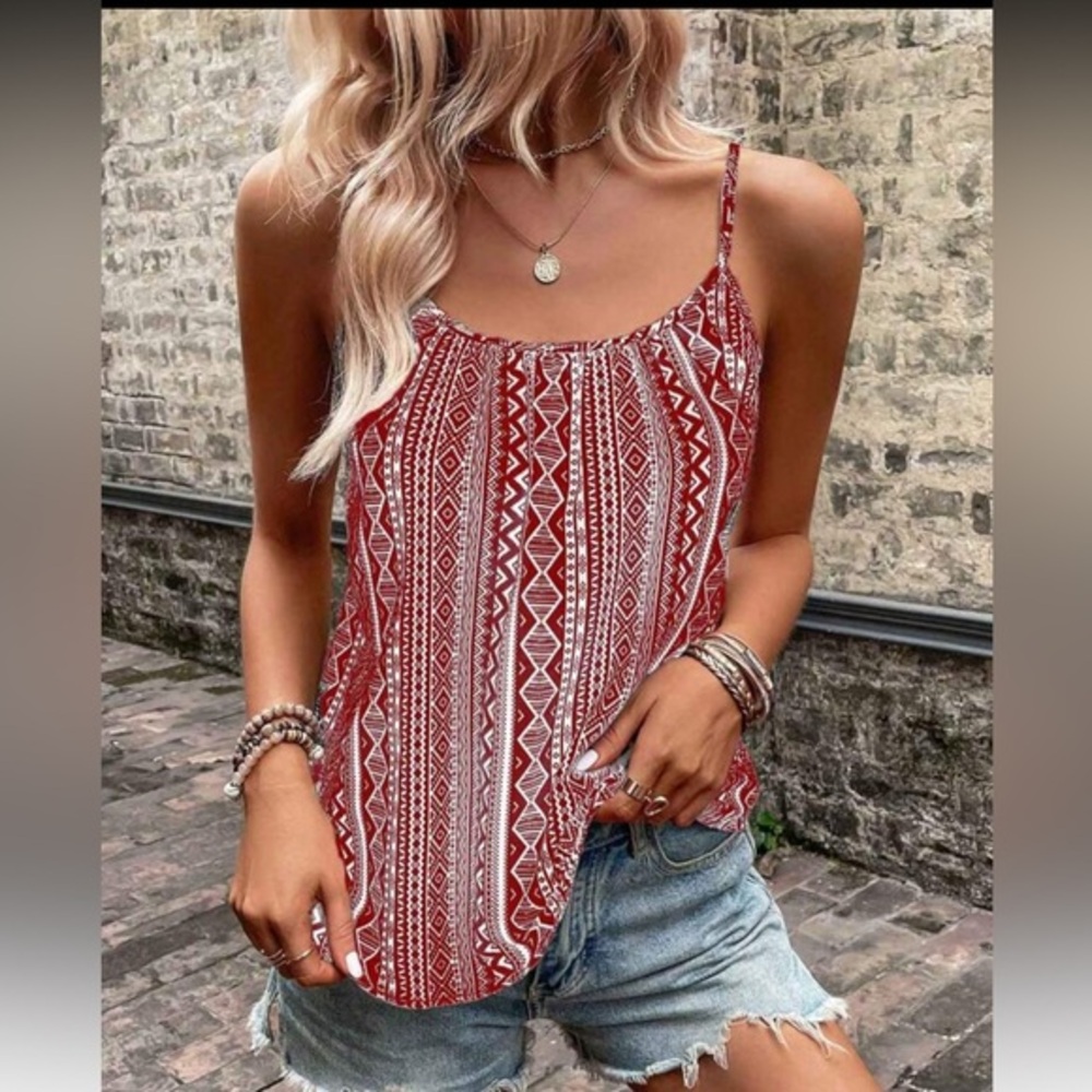 SHEIN || NWOT Tribal Print Tank (M)